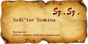 Szútor Szabina névjegykártya