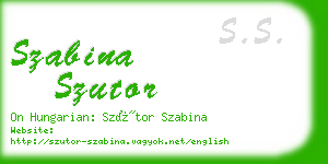 szabina szutor business card